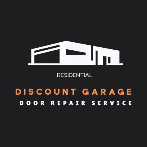 Discount garage door repair service logo